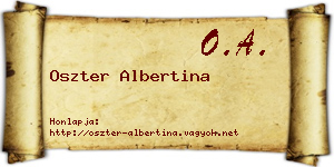 Oszter Albertina névjegykártya